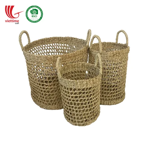 Seagrass Laundry Basket Set