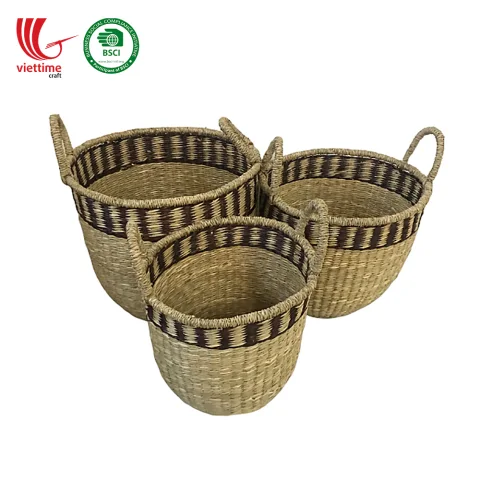 Seagrass Laundry Basket Set
