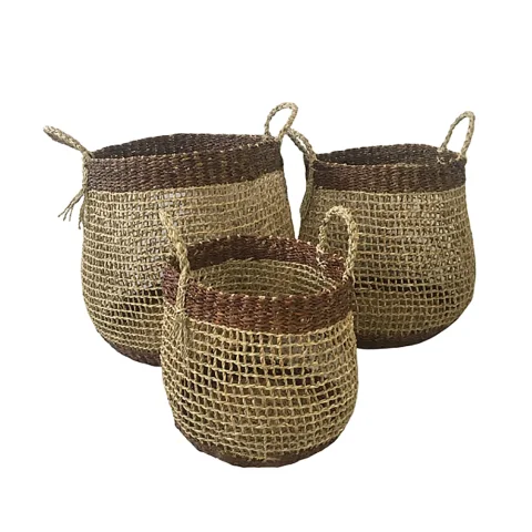 Seagrass Laundry Basket Set