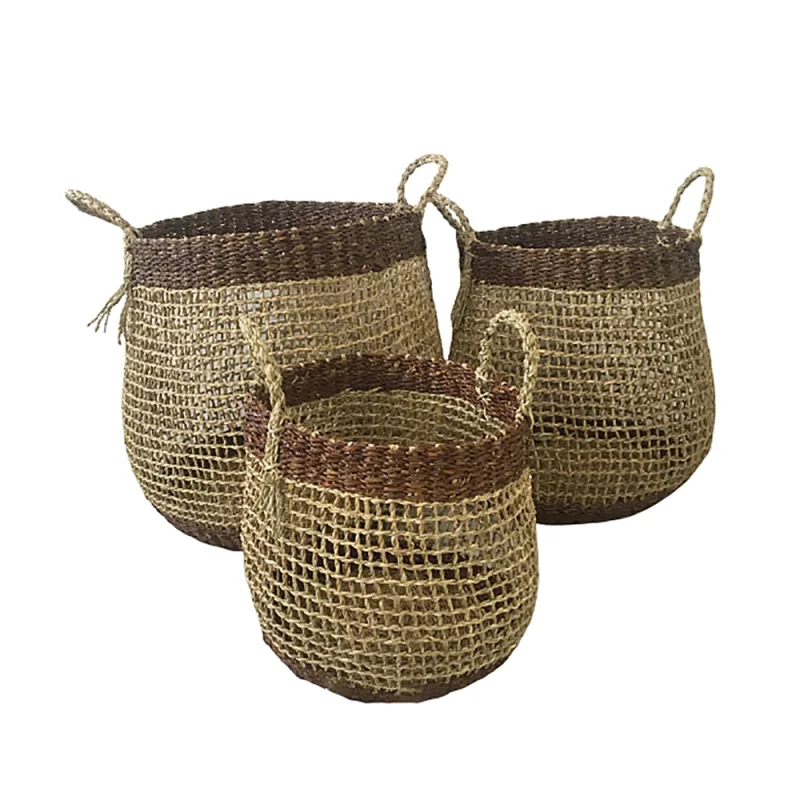 Seagrass Laundry Basket Set