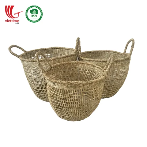 Seagrass Laundry Basket Set