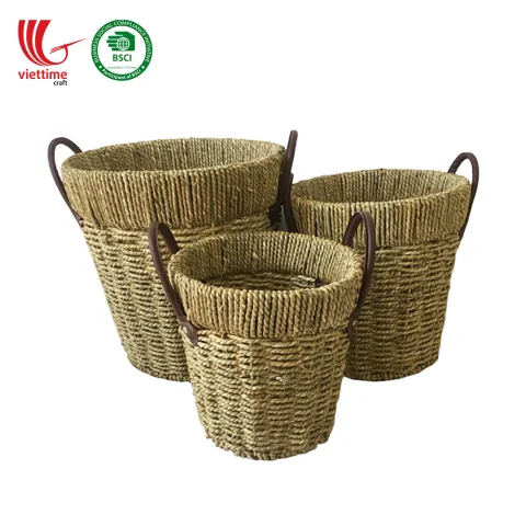 Seagrass Laundry Basket Set