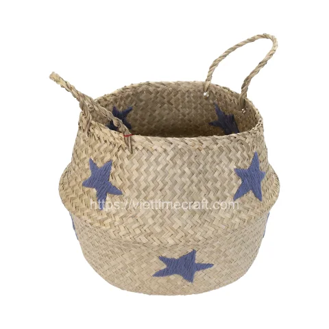 Star Seagrass Belly Basket Wholesale – C00582