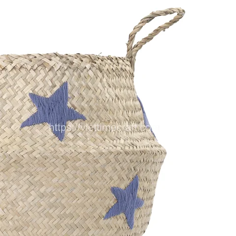 Star Seagrass Belly Basket Wholesale – C00582