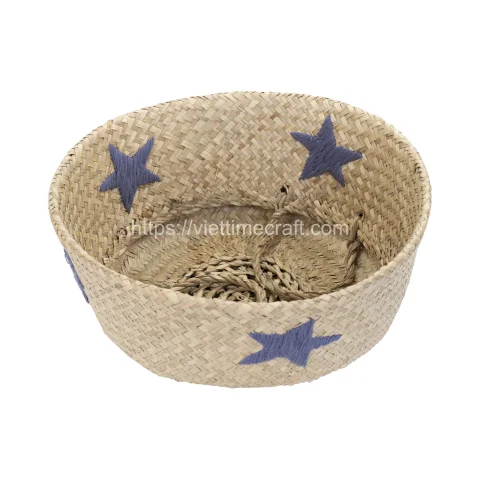 Star Seagrass Belly Basket Wholesale – C00582