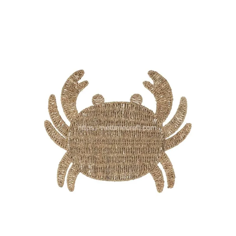 Seagrass Placemat Crab Shape Coastal Theme