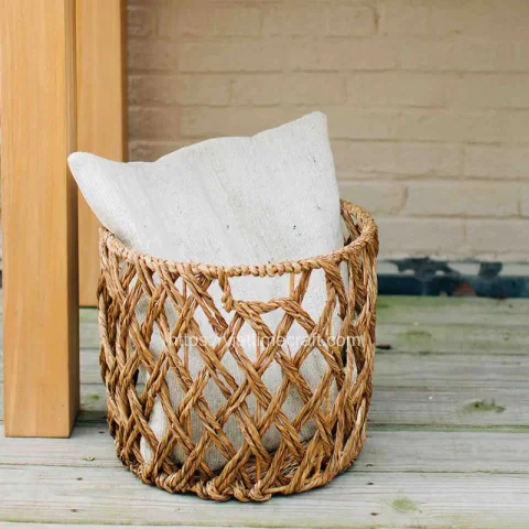 MOQ Low Water Hyacinth Storage Basket Wholesale – B00321