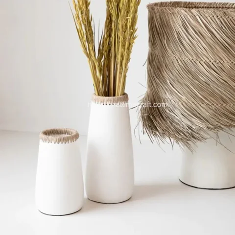 Bohemian Charm Seagrass Table Lamp Wholesale – C00601