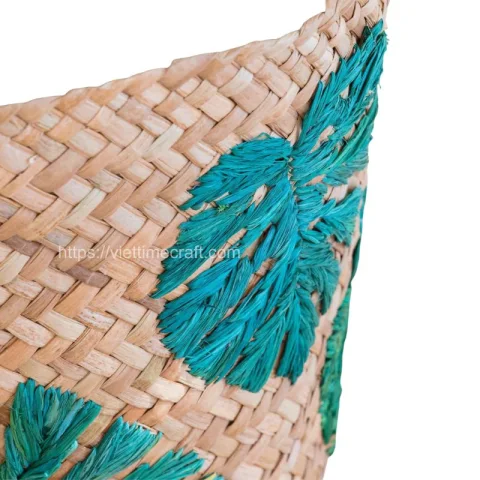Leaf Embroidery Seagrass Planter Vietnam Wholesale