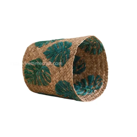 Leaf Embroidery Seagrass Planter Vietnam Wholesale