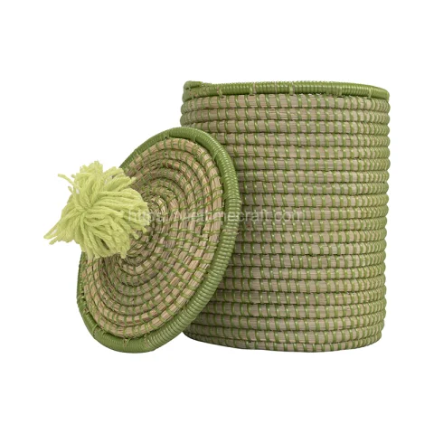 Green Seagrass Basket With Plastic String Wholesale