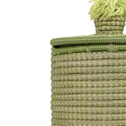 Green Seagrass Basket With Plastic String Wholesale