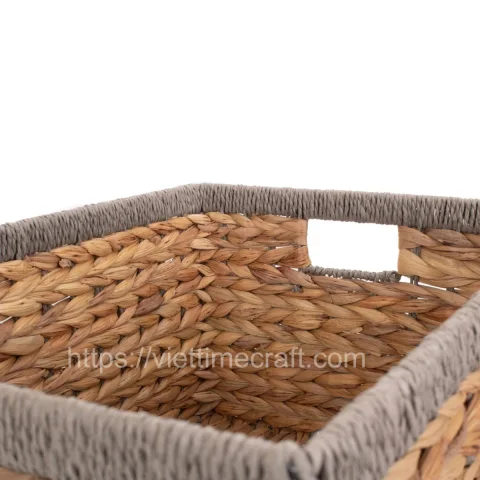 Set Of 3 Water hyacinth Basket with Handles – B00386