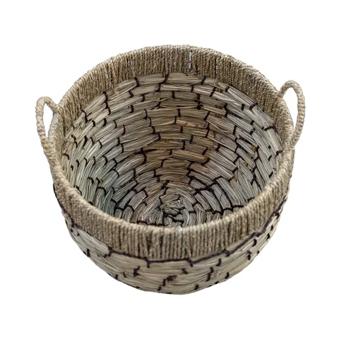 Set Of 3 Seagrass Basket With Handles – C00621