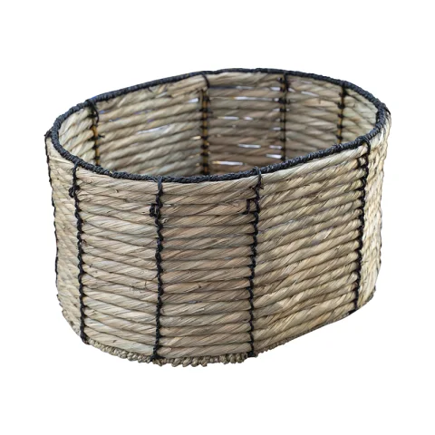 Oval Seagrass Storage Basket With Handles