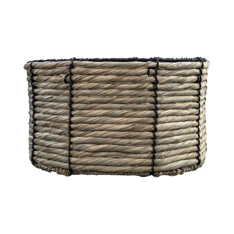 Oval Seagrass Storage Basket With Handles