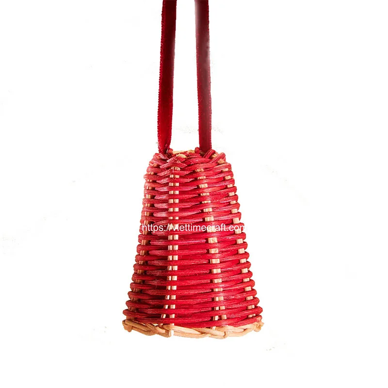 Red Rattan Christmas Bell Wholesale