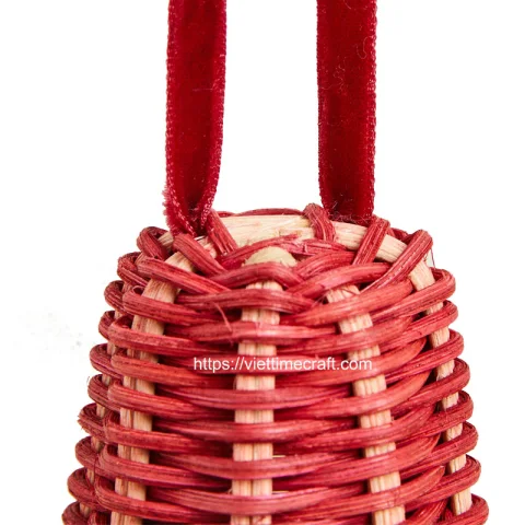 Red Rattan Christmas Bell Wholesale