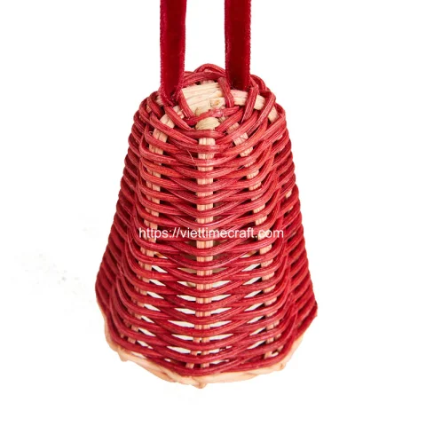 Red Rattan Christmas Bell Wholesale