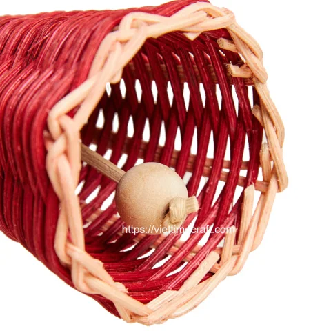 Red Rattan Christmas Bell Wholesale