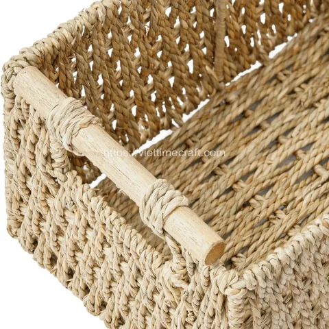Handwoven Seagrass Basket for Toilet Paper