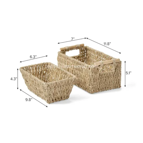Handwoven Seagrass Basket for Toilet Paper