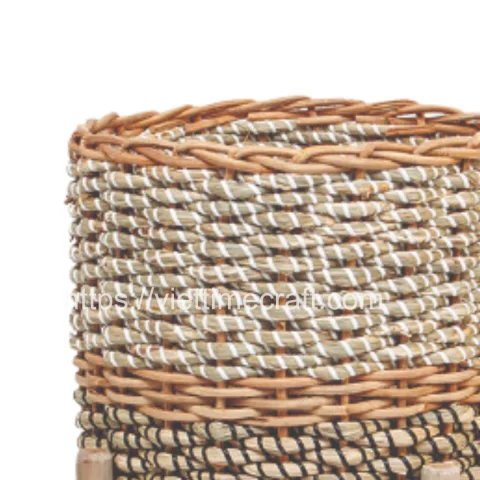 Seagrass Planter/ Flower Pot mix rattan material
