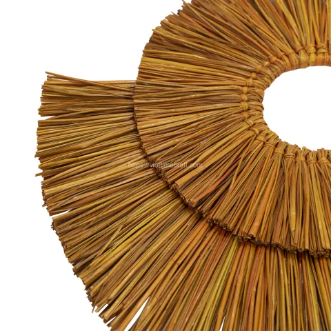 Set 2 Orange Of Woven Seagrass Wall Decor Wholesale