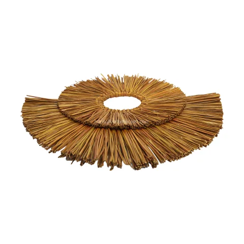Set 2 Orange Of Woven Seagrass Wall Decor Wholesale