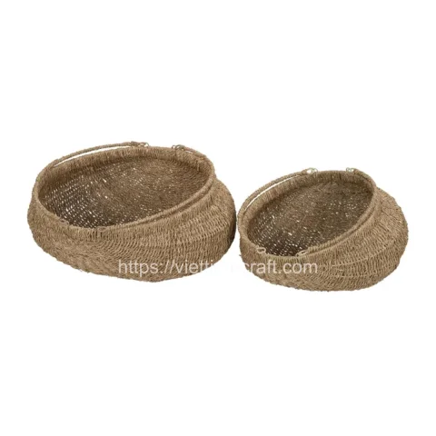 Natural Set 2 Seagrass Basket Vietnam Wholesale