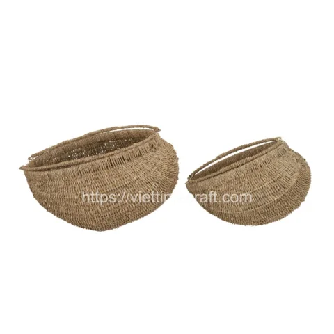 Natural Set 2 Seagrass Basket Vietnam Wholesale
