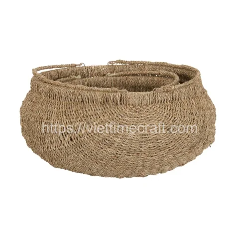 Natural Set 2 Seagrass Basket Vietnam Wholesale
