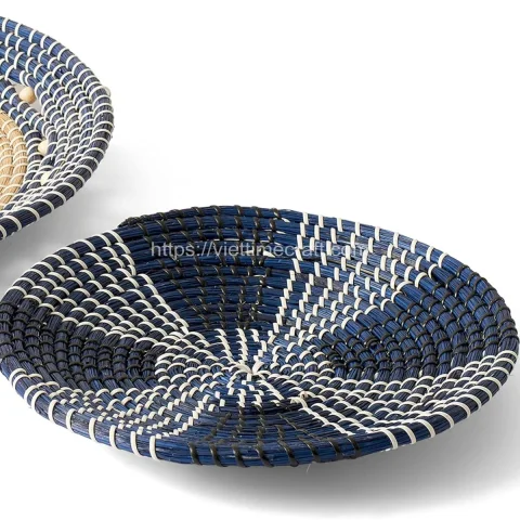 Set Of 4 Seagrass Wall Basket Decor