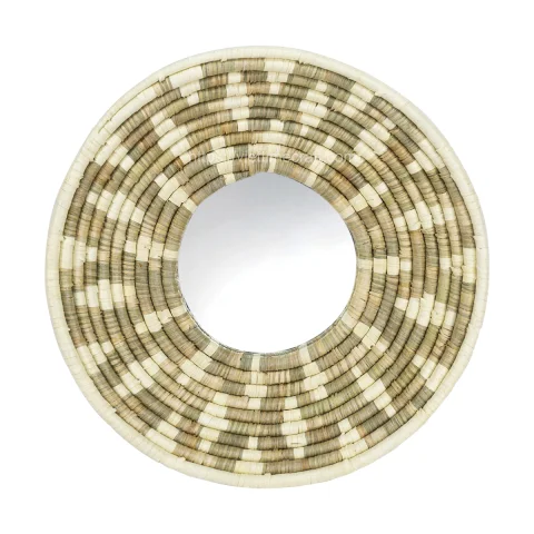 Rattan Export New Design Seagrass Mirror Wall Hanging - REX-C00683