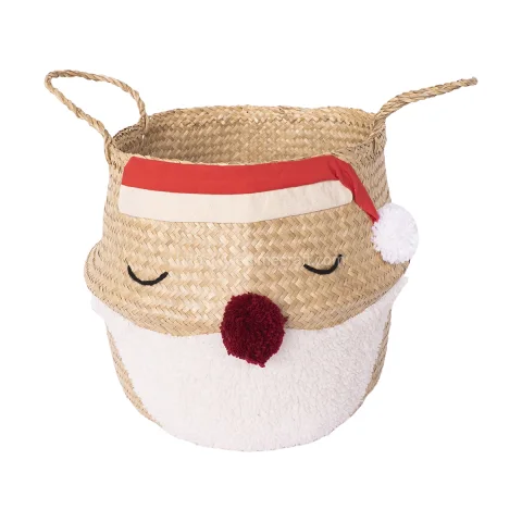 Rattan Export encantador Santa Belly cesta Navidad regalo Vietnam mayorista - REX-C00685
