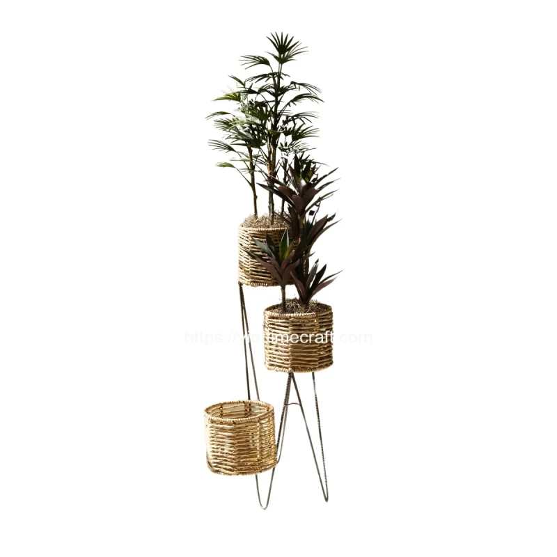 Three Tiered Seagrass Planter Stand Vietnam Factory