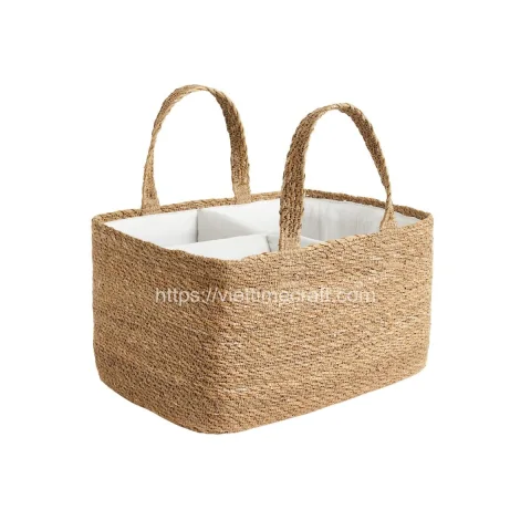 Handmade Seagrass Storage Bag With Two Handles Wholesale