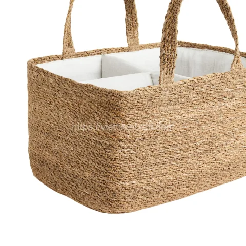 Handmade Seagrass Storage Bag With Two Handles Wholesale