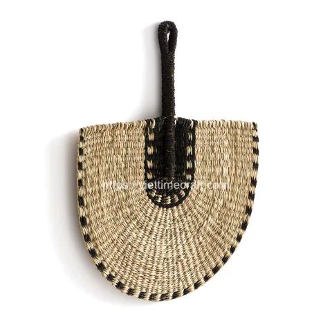 Big Sale Woven Seagrass Fan Wall Hanging Artwork Wholesale