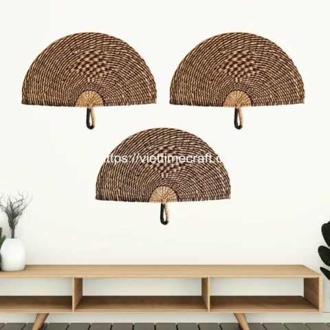 Rustic Touch Set Of 6 Seagrass Fans Leafs For Wall Art