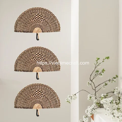 Rustic Touch Set Of 6 Seagrass Fans Leafs For Wall Art