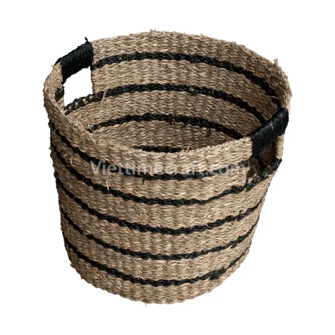 Black Natural Seagrass Basket Vietnam Wholesale