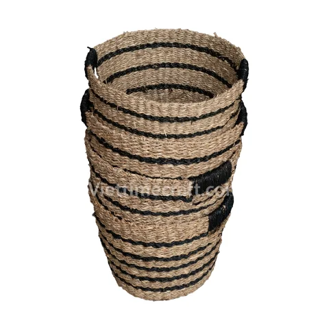 Black Natural Seagrass Basket Vietnam Wholesale