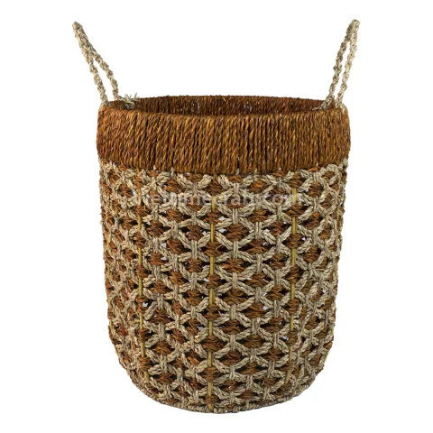 Set of 3 Seagrass Storage Baskets Vietnam Wholesale