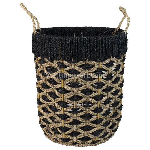 Set of 3 Seagrass Storage Baskets Vietnam Wholesale