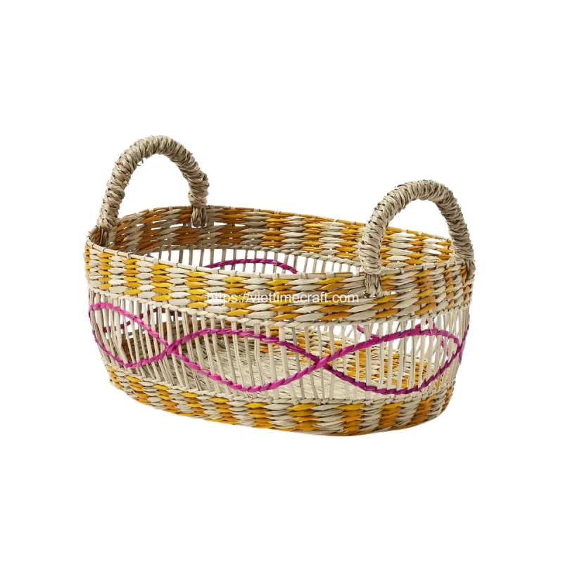 Oval Seagrass Storage Baskets Vietnam Manufacturer Wholesale