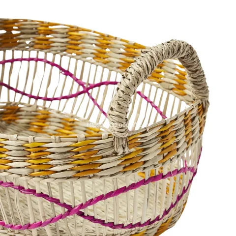 Oval Seagrass Storage Baskets Vietnam Manufacturer Wholesale