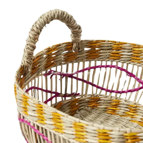 Oval Seagrass Storage Baskets Vietnam Manufacturer Wholesale
