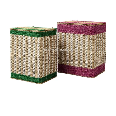 Green Seagrass Laundry Baskets Vietnam Manufacturer Wholesale