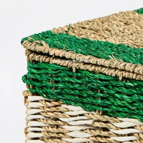 Green Seagrass Laundry Baskets Vietnam Manufacturer Wholesale